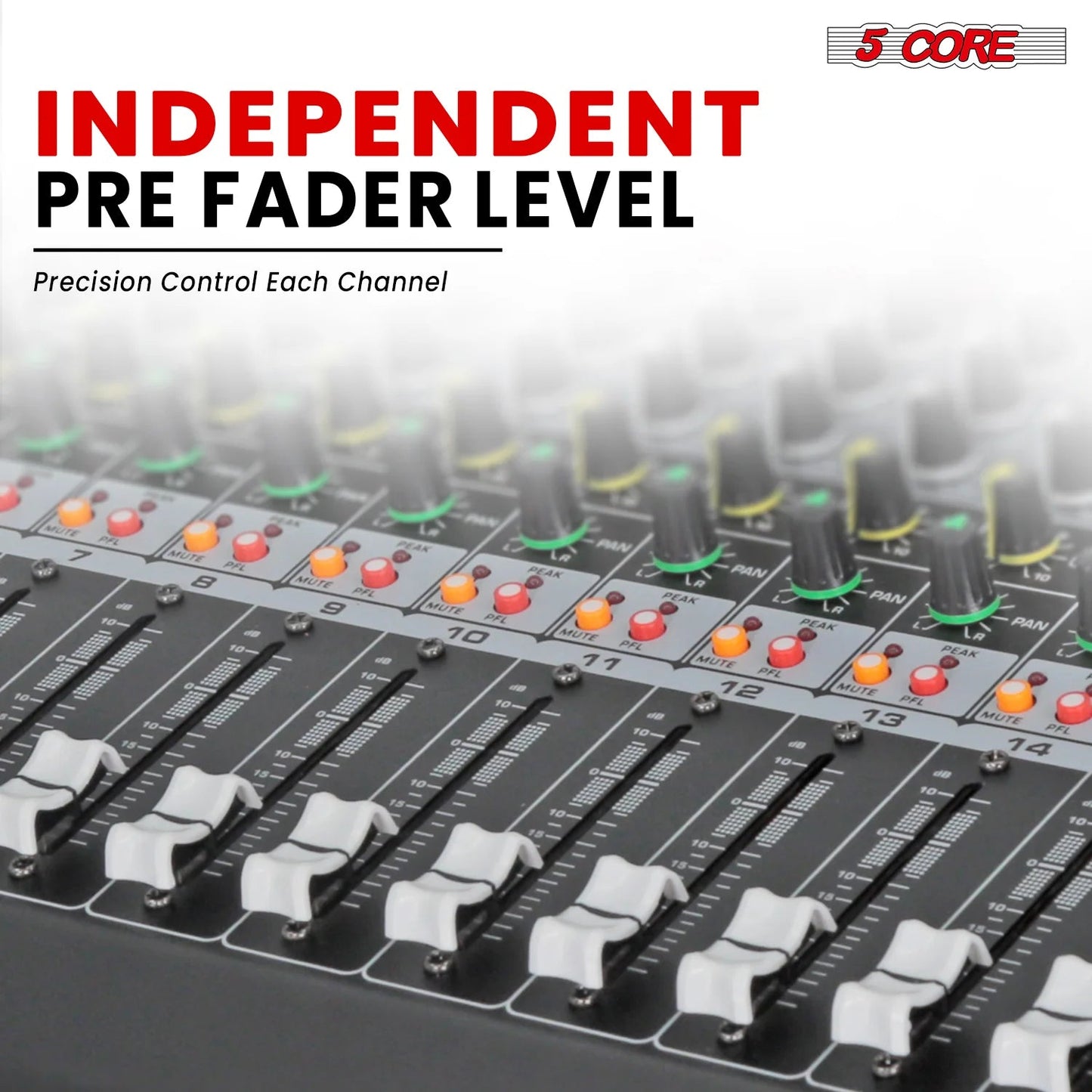 Audio Mixer 8 Channel DJ Equipment with Bluetooth USB Console Sound