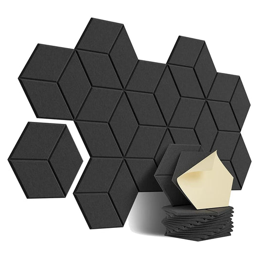 12 PACK Acoustic Foam,Self-Adhesive Sound Proof Panels,For Sound Insulation &Acoustic Treatment