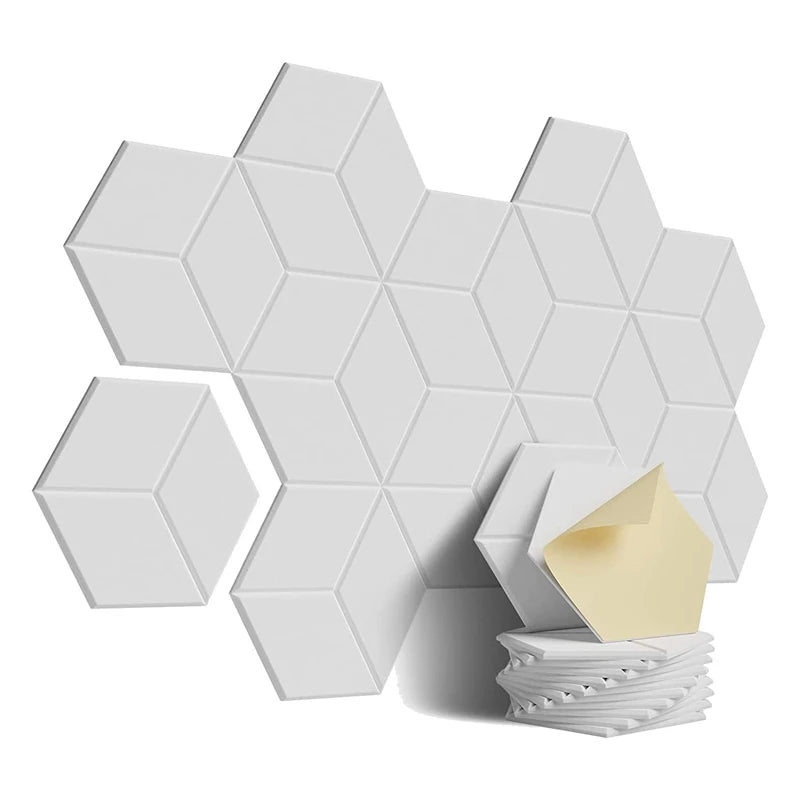 12 PACK Acoustic Foam,Self-Adhesive Sound Proof Panels,For Sound Insulation &Acoustic Treatment
