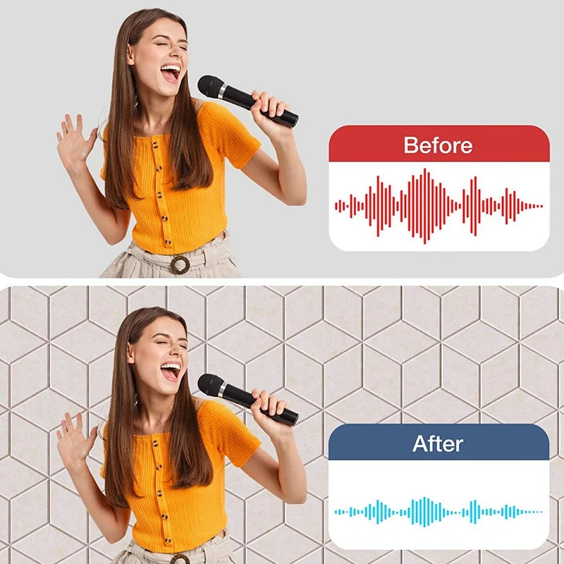 12 PACK Acoustic Foam,Self-Adhesive Sound Proof Panels,For Sound Insulation &Acoustic Treatment